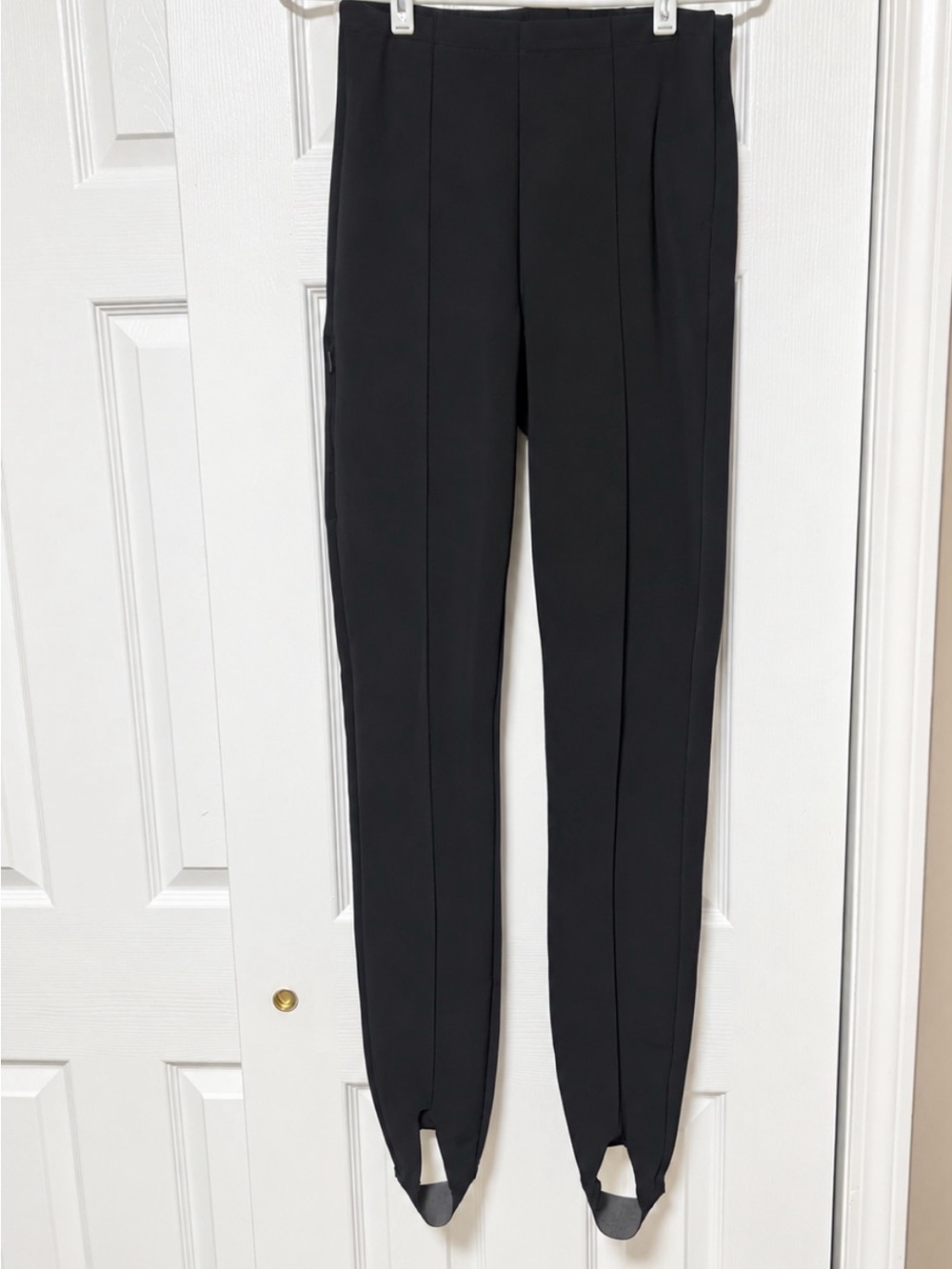Athleta Butte Peak Stirrup Ski Pants Black Fleece Lined Size 2T Tall #383898